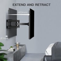 PERLESMITH TV fali tartó 26-70 colos tévéhez, forgatható dönthető konzol, max 45 kg - matte black 6