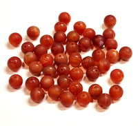 Perlin Mărgele din agat natural cu dungi 6 mm, formă sferică mată roșie, pentru bijuterii, brățări și coliere, 18 bucăți 8