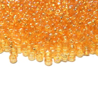 Perla staklene perlice Rocailles indijanske perle 4 mm 6/0 okrugle mini perlice 1100 kom - Gold AB prozirne 3