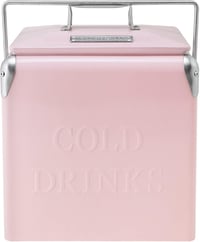 Permasteel Hordozható Hűtőbox 13L Retro Piknik Cooler Utazáshoz - pink, S 1