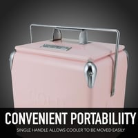 Permasteel Hordozható Hűtőbox 13L Retro Piknik Cooler Utazáshoz - pink, S 8