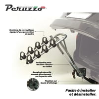 Peruzzo PE 667/4 Arezzo stražnji nosač bicikala za auto za 4 bicikla sivi 3