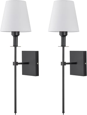 Lampă de perete LED RGB reîncărcabilă Peskoe cu telecomandă, abajur din material textil, reglabilă, iluminat interior pentru living și dormitor