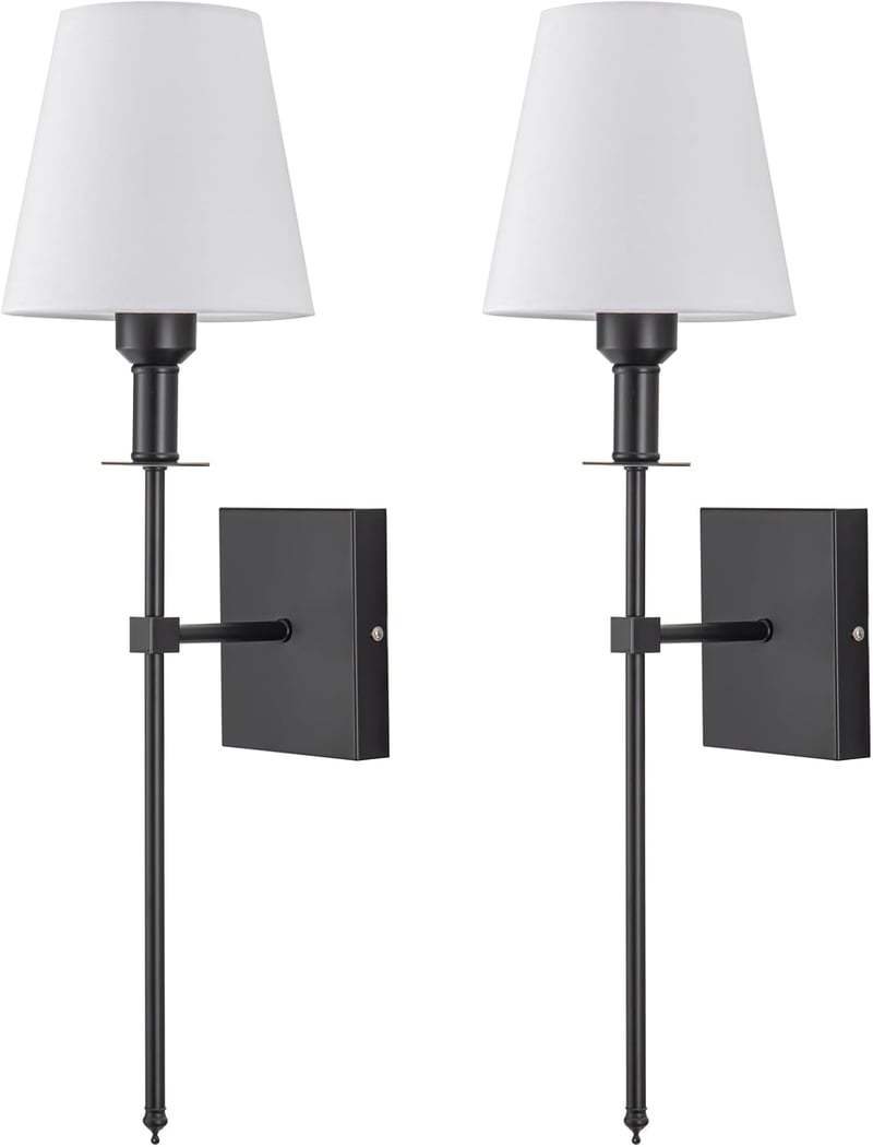 Lampă de perete LED RGB reîncărcabilă Peskoe cu telecomandă, abajur din material textil, reglabilă, iluminat interior pentru living și dormitor