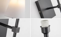 Lampă de perete LED RGB reîncărcabilă Peskoe cu telecomandă, abajur din material textil, reglabilă, iluminat interior pentru living și dormitor 7