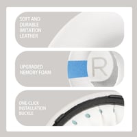 Perne de schimb PESLNG pentru căști Bose Noise Cancelling 700 (NC700) - piele proteică albă 3