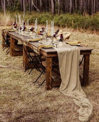 Pesonlook 2db Cheesecloth Asztali Futó 90x300cm Világosbarna Rustic Boho Esküvő Születésnap - 2Pack, Light Brown 2