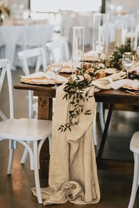 Pesonlook 2db Cheesecloth Asztali Futó 90x300cm Világosbarna Rustic Boho Esküvő Születésnap - 2Pack, Light Brown 6