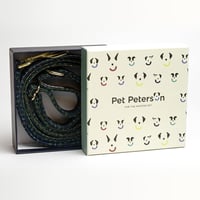 Set pentru câini Pet Peterson, 3 piese - zgardă, lesă și suport sac de excremente, Oxford, mărimea L 6