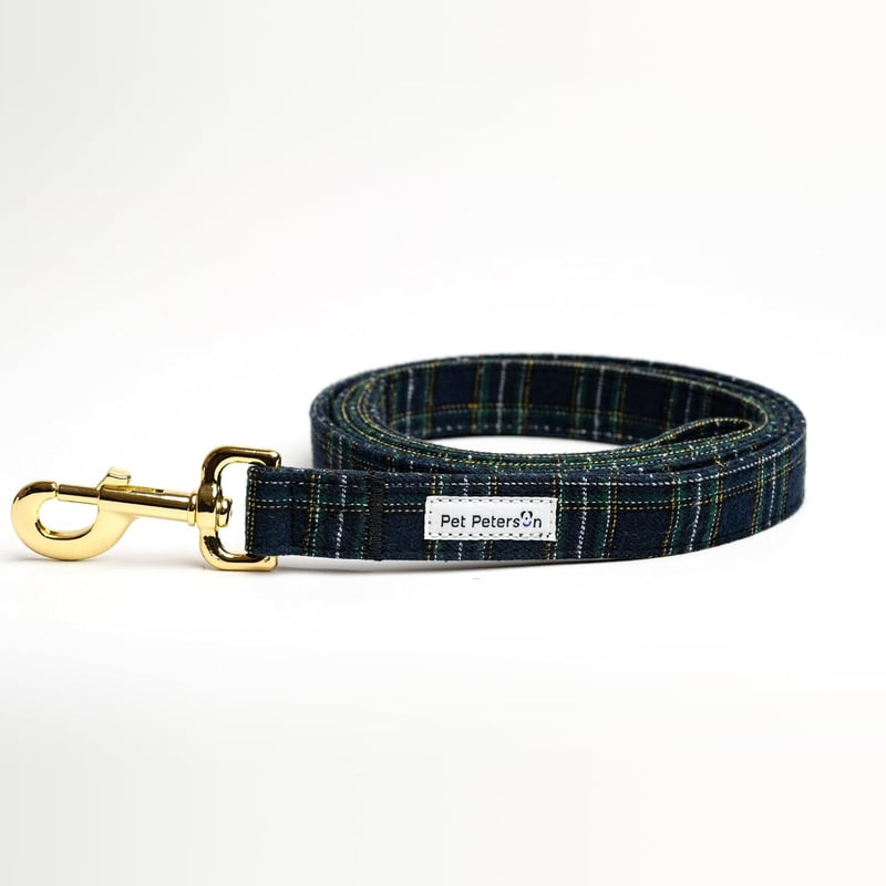 Set pentru câini Pet Peterson, 3 piese - zgardă, lesă și suport sac de excremente, Oxford, mărimea L