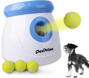 Pet Prime Lansator automat de mingi pentru câini cu 3 distanțe 3-9m cu mingi de tenis