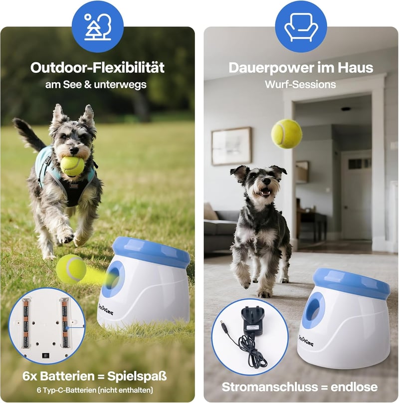 Pet Prime Automata Labdavető Kutyáknak 3 Távolsággal 3-9m Teniszlabdákkal