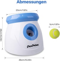 Pet Prime Automata Labdavető Kutyáknak 3 Távolsággal 3-9m Teniszlabdákkal 5