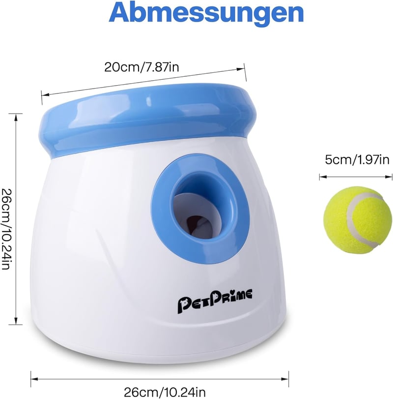 Pet Prime Automata Labdavető Kutyáknak 3 Távolsággal 3-9m Teniszlabdákkal