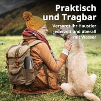 Petace 2 v 1 prenosná fľaša na vodu pre psov z nehrdzavejúcej ocele, 750 ml, s miskou na pitie na prechádzky, turistiku a cestovanie v prírode 6
