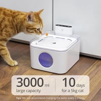 Petace Vezeték nélküli Macska Ivófontána Mozgásérzékelővel, 3L, 5200 mAh Akkumulátor 5