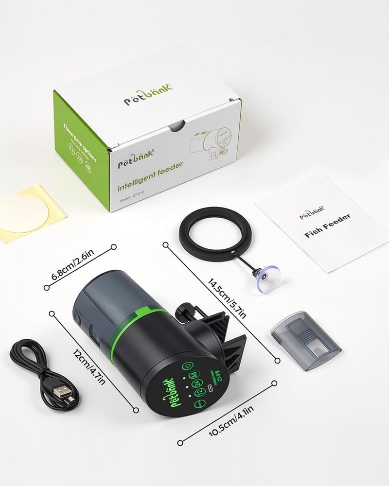 Petbank Automata Haletetõ USB-C Töltéssel 200ml Akvárium Halak Etetéséhez