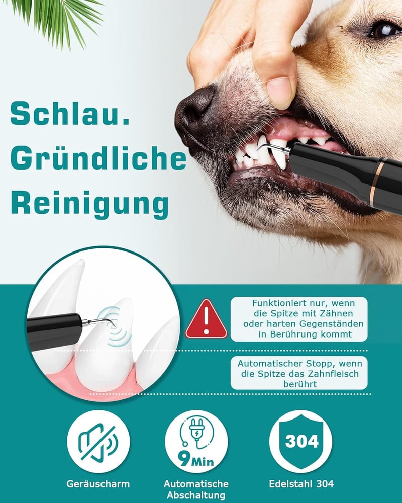 Petbank Ultrahangos Fogkefe Kutyáknak és Macskáknak, 5 Mód, 4 Fej - Black