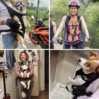 PetBonus Állítható Kutyahordozó Hátizsák Kis és Közepes Kutyákhoz, Lábkihúzós Mellkasi Hordozó Túrázáshoz és Kerékpározáshoz 6