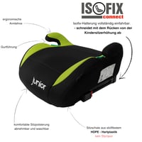 Podsedák do auta PETEX Max Plus Isofix – i-Size ECE R129, 7–12 rokov, výška 125–150 cm, zelený 2