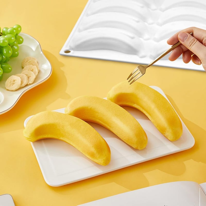 PetGlimmer szilikon forma banán mousse 12 üregű BPA-mentes csokoládé