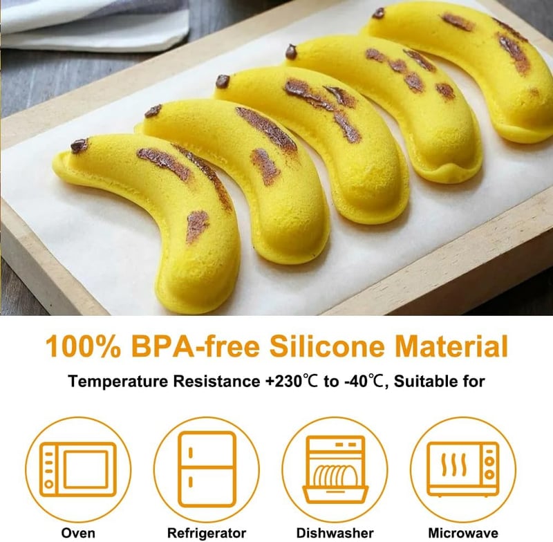 PetGlimmer szilikon forma banán mousse 12 üregű BPA-mentes csokoládé