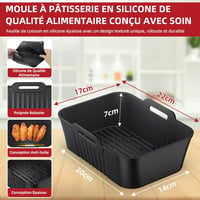 PETHREE Ninja AF400EU AF300EU légsütő kiegészítő készlet - 9 db, szilikon, BPA-mentes, 7,6–9,5 L 3