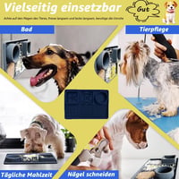 Peticularz Kék Szilikon Nyalómatrac Tapadókorongokkal - Lassú Etetőtál Kutyáknak és Macskáknak - Mosogatógépben Mosható Etetőalátét 2