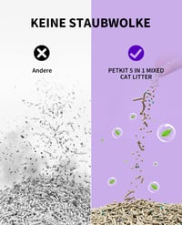 PETKIT 5 v 1 zmiešané stelivo pre mačky, splachovateľné, dezodoračné, s aktívnym uhlím, vysoko absorpčné a rýchloschnúce tofu stelivo (4 balenia) 8