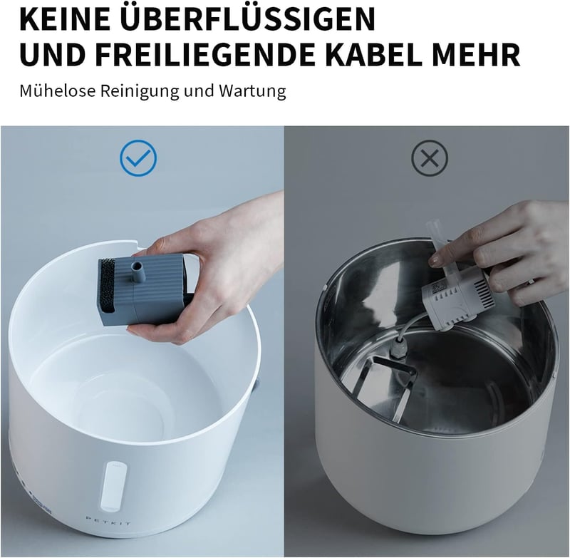 PETKIT Automata Okos Ivókút Macskáknak és Kutyáknak - 2L Vízszintjelzővel, Vezeték Nélküli Szivattyúval, Applikációval Vezérelhető, Ultra Cs