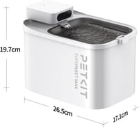 PETKIT Vezeték Nélküli Ivókút Kutyáknak és Macskáknak - 3L Kapacitás, Applikációs Vezérlés, 26 dB Ultra Csendes, 83 Napos Akkumulátor 9