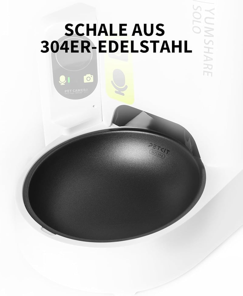 PETKIT YUMSHARE Solo kamerás automata etető macskáknak és kutyáknak, 3L, WiFi app vezérlés