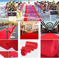 Covor roșu de ceremonie Petour 10x1 m, covor VIP cu grosimea de 2,2 mm pentru nunți, evenimente, recepții de Crăciun, pentru uz interior și exterior 6