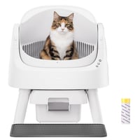 PetPivot Öntisztító Macskatoalett Felső Nyílással, Automatikus és Manuális Mód, Nagy Macskákhoz és Több Macskás Háztartáshoz, Fehér, Nagy Méret 1