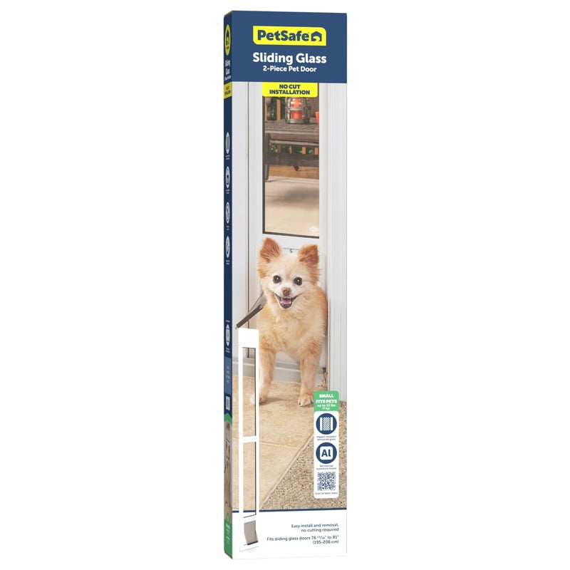 PetSafe 2-dielne dvierka pre domáce zvieratá do posuvných sklenených dverí – malá veľkosť