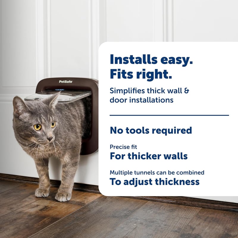 PetSafe Alagút Hosszabbítás Macska Csapóajtóhoz 168x165mm Fehér