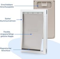 PetSafe Aluminium Kutyaajtó Mágneses Zárással, Rugalmas Ajtó, Könnyű Tisztítás 3