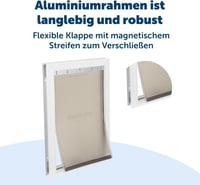 PetSafe Alumínium kutyaajtó mágneses záródással, flexibilis betéttel, alumínium keret, kicsi közepes nagy, macskaajtó nagy cicáknak 2