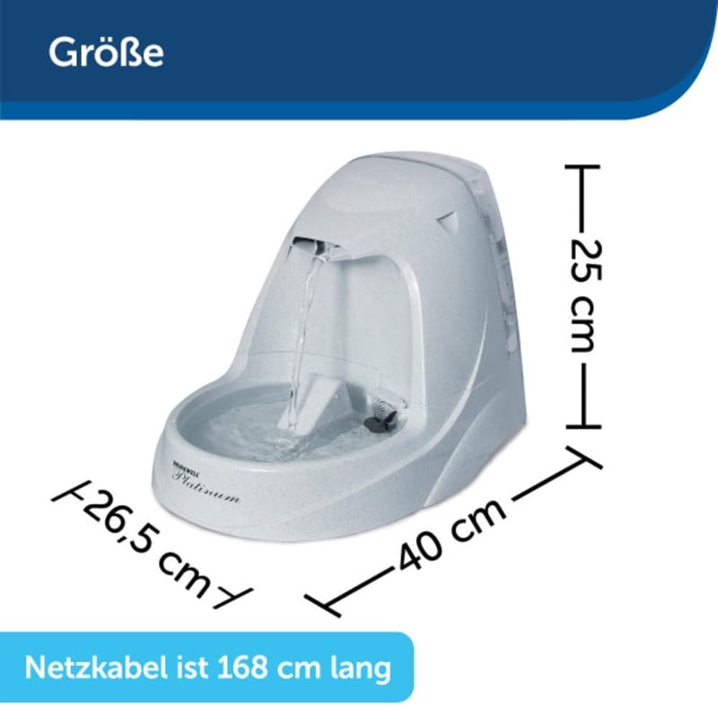 PetSafe Drinkwell vízszökőkút állítható vízáramlással egyszerű tisztítású háziállatoknak világosszürke