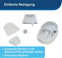 PetSafe Drinkwell vízszökőkút állítható vízáramlással egyszerű tisztítású háziállatoknak világosszürke 6