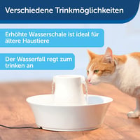 PetSafe Kerámia Macska Kutya Ivófontána 2L Duál Szűrő Rendszer Mosogatógépben Mosható 4