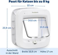 PetSafe Mikrochip Aktivált Macskaajtó 4 Irányú Zárral Energiatakarékos 6
