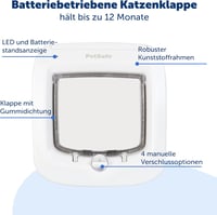 PetSafe Mikrochip Aktivált Macskaajtó 4 Irányú Zárral Energiatakarékos 5
