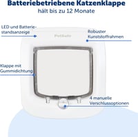 PetSafe Mikrochip Macskaajtó, 4 Irányú Zárral, Elemmel Működő 5