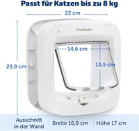 PetSafe Mikrochip Macskaajtó, 4 Irányú Zárral, Elemmel Működő 6