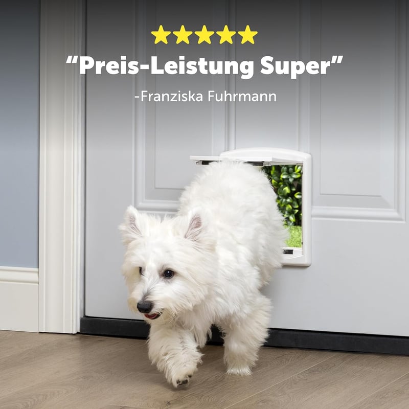 PetSafe Staywell Original M-es Macska és Kutya Ajtó, Fehér, 2 Záródási Mód