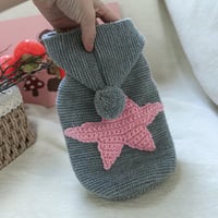 PetSmiler Kutyapulóver Kapucnival - Kötött Téli Ruha Kis Kutyáknak Chihuahua 1,5-10 kg Világosszürke M Méret 2