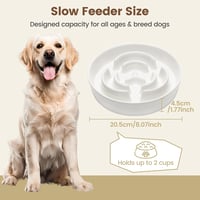 PETTOM Csúszásmentes Kerámia Kutyatál 21cm, Lassú Evés Tál Nagyobb Kutyáknak 3