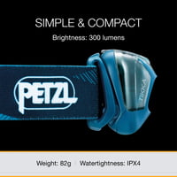 Lanternă frontală Petzl Tikka pentru adulți - neagră, lanternă de drumeție ușoară și compactă pentru cap 4