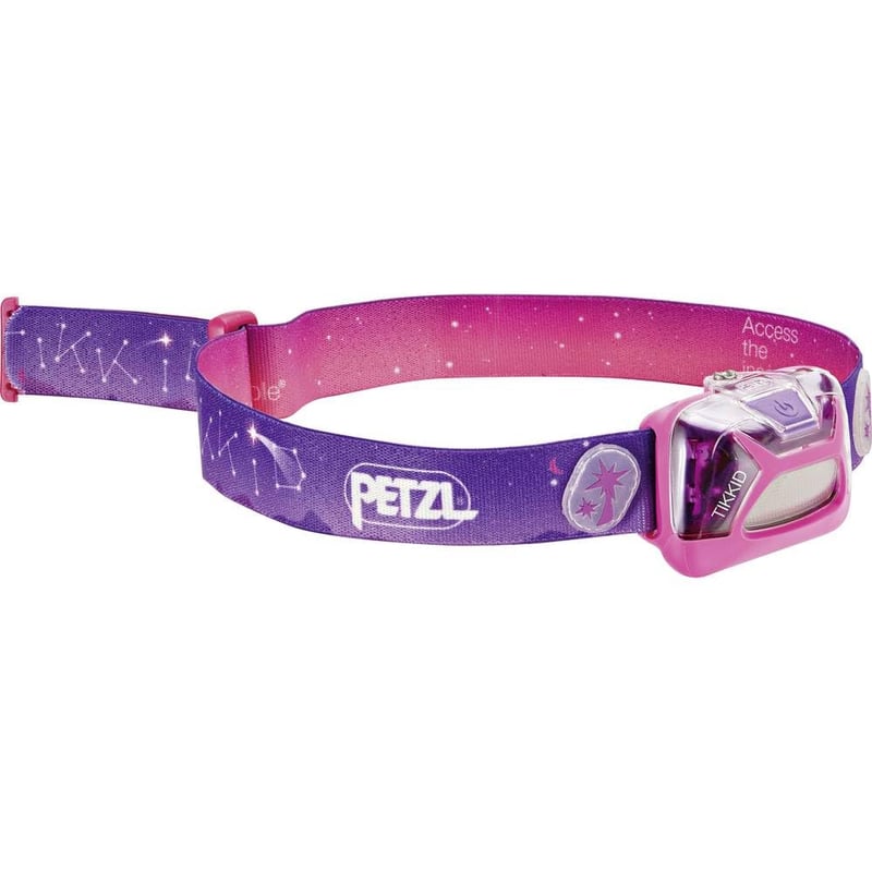 Lanternă frontală pentru copii Petzl TIKKID – Roz, 20 lumeni, pentru fete